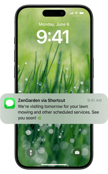 Customer notification on iPhone