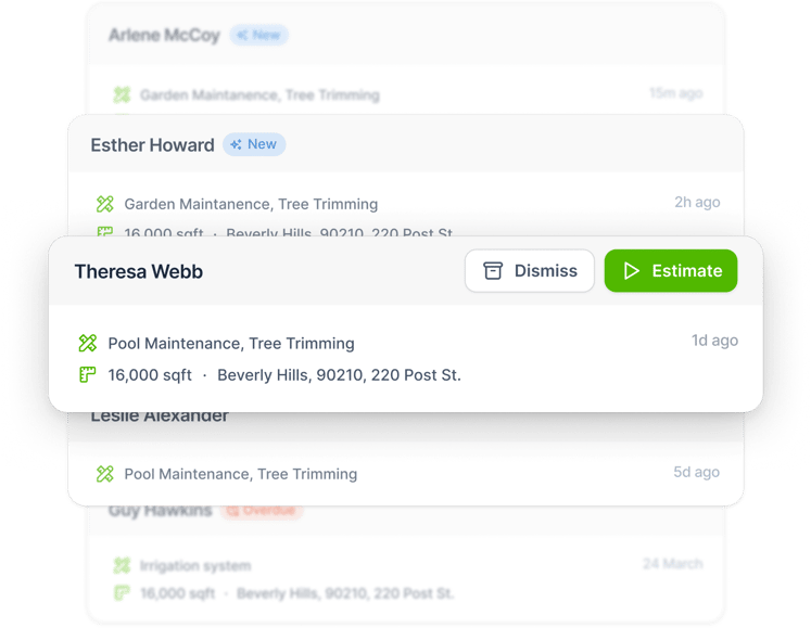 Lead capture and management interface